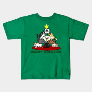 Meowy Christmas 2 Kids T-Shirt